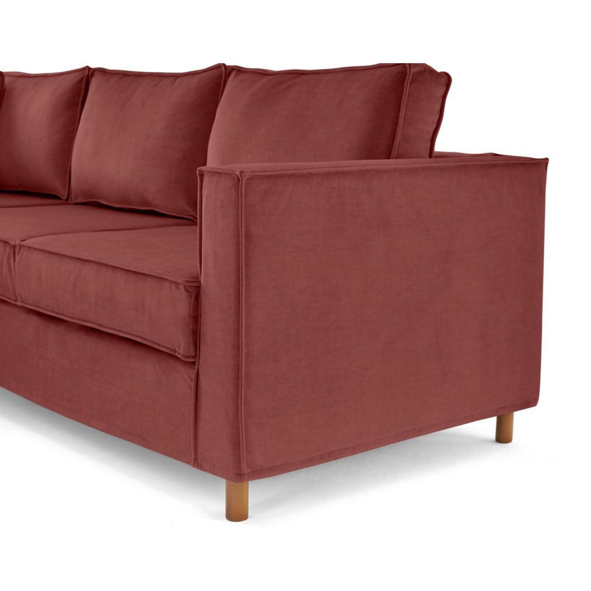 LISA DESIGN Jake - canapé déhoussable d'angle gauche 5 places en velours