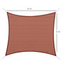 Voir la diapositive 3 : OUTSUNNY Voile d'ombrage rectangulaire 3 x 4 m polyéthylène haute densité résistant aux UV rouge