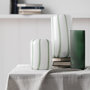 Voir la diapositive 3 : Paris Prix Vase Déco en Verre  Mimi  22cm Vert & Blanc