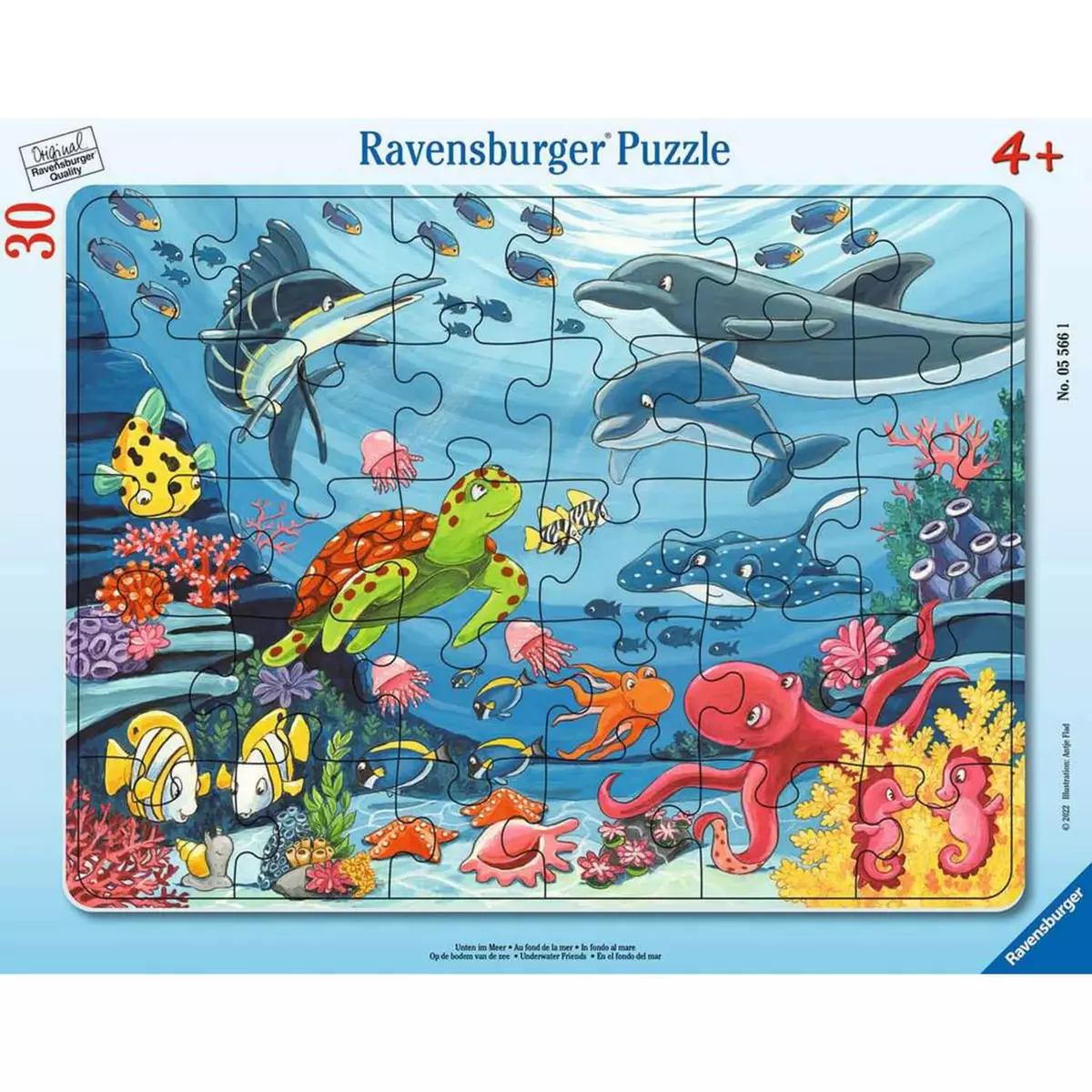RAVENSBURGER Puzzle cadre 30 pièces : Au fond de la mer