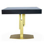 Voir la diapositive 1 : Paris Prix Table à Manger Extensible  Régina  90-180cm Or & Noir
