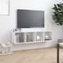 Voir la diapositive 4 : VIDAXL Bibliotheque/Meuble TV Blanc 143x30x36 cm
