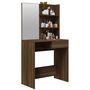 Voir la diapositive 4 : VIDAXL Coiffeuse avec miroir Chene marron 74,5x40x141 cm