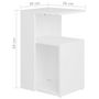 Voir la diapositive 6 : VIDAXL Table d'appoint Blanc 36x30x56 cm Bois d'ingenierie