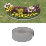 VIDAXL Bordure de jardin gris 10 m 15 cm polyethylene