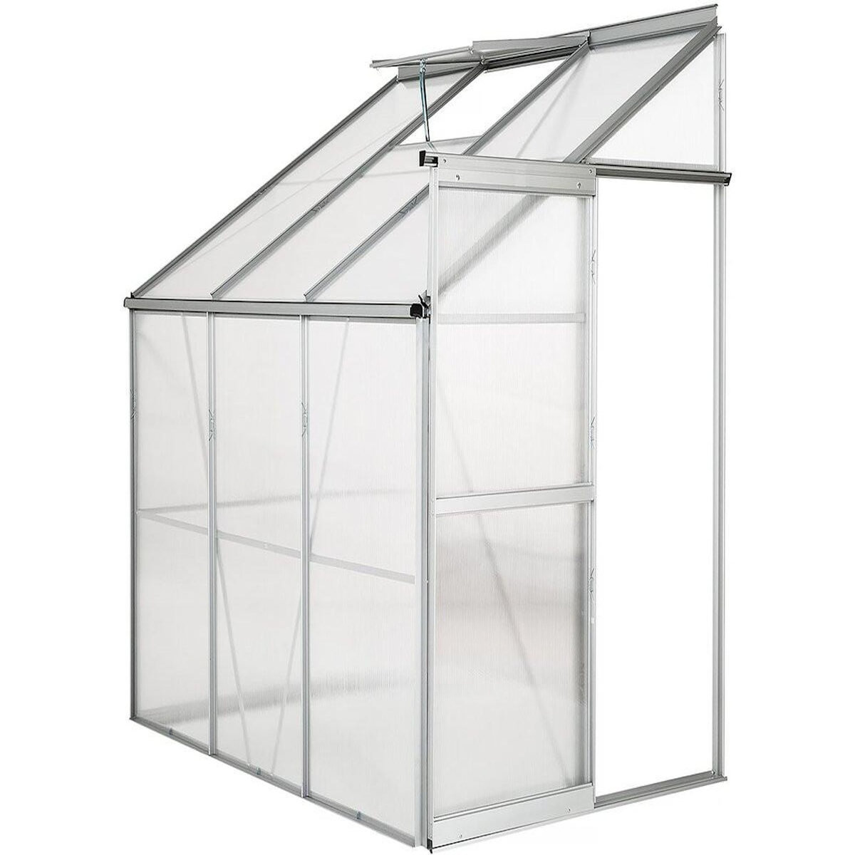 Habitat et Jardin Serre jardin adossée en polycarbonate  Aneth  190 x 125 x 195 cm - 2,37 m²