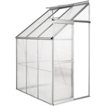 Habitat et Jardin Serre jardin adossée en polycarbonate  Aneth  190 x 125 x 195 cm - 2,37 m²