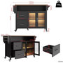 Voir la diapositive 3 : MERAX Desserte 2 portes 2 tiroirs coloris noir mdf