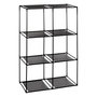 Voir la diapositive 2 : FIVE Étagère & 6 Boîtes de Rangement  Module  98cm Noir
