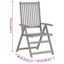 Voir la diapositive 6 : VIDAXL Chaises inclinables de jardin lot de 2 et coussins Bois acacia