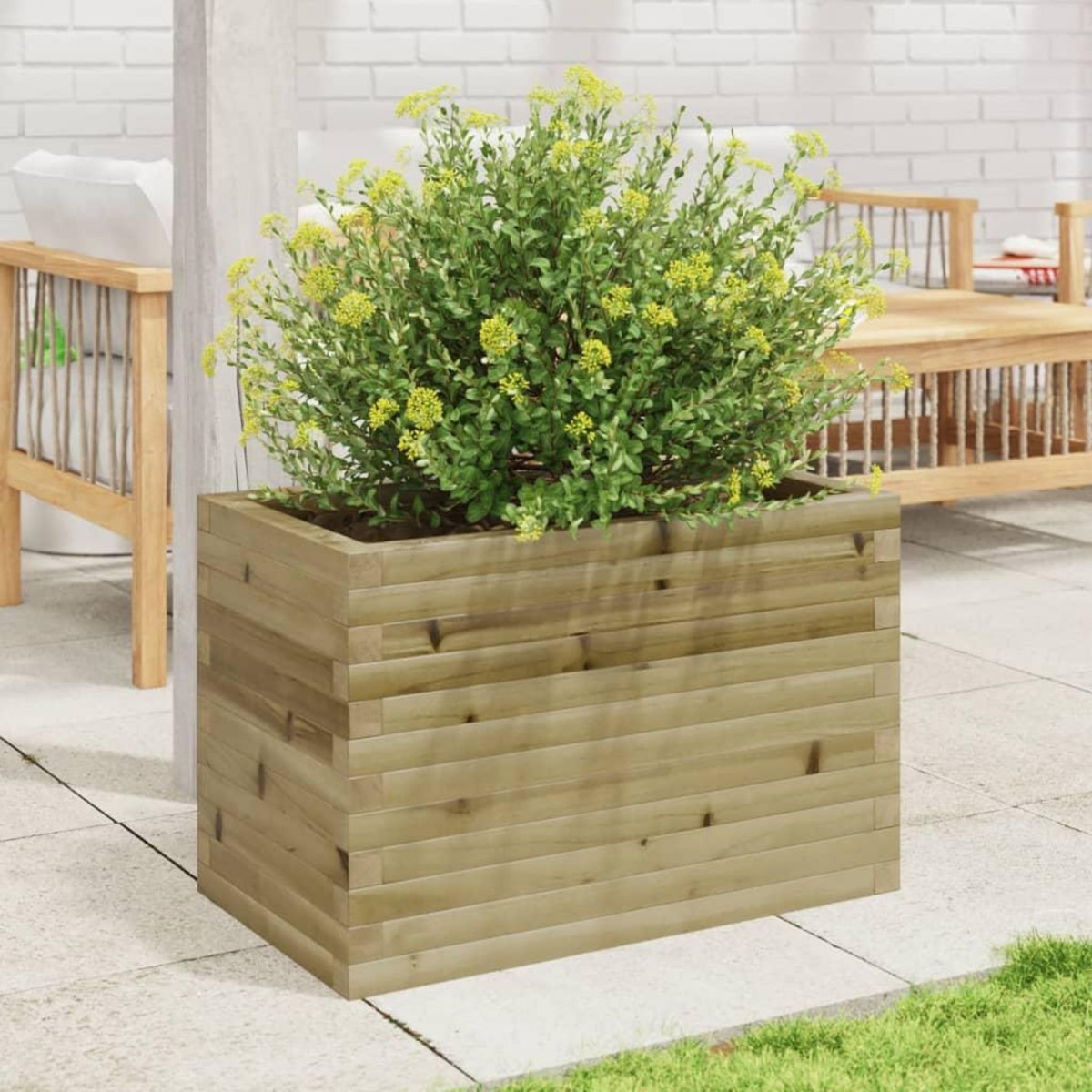 VIDAXL Jardiniere 70x40x45,5 cm bois de pin impregne