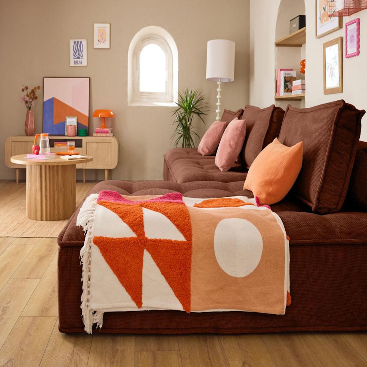 LISA DESIGN Marisol - canapé d'angle modulable 4 places - velours texturé