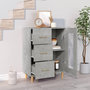 Voir la diapositive 3 : VIDAXL Buffet gris beton 69,5x34x90 cm bois d'ingenierie