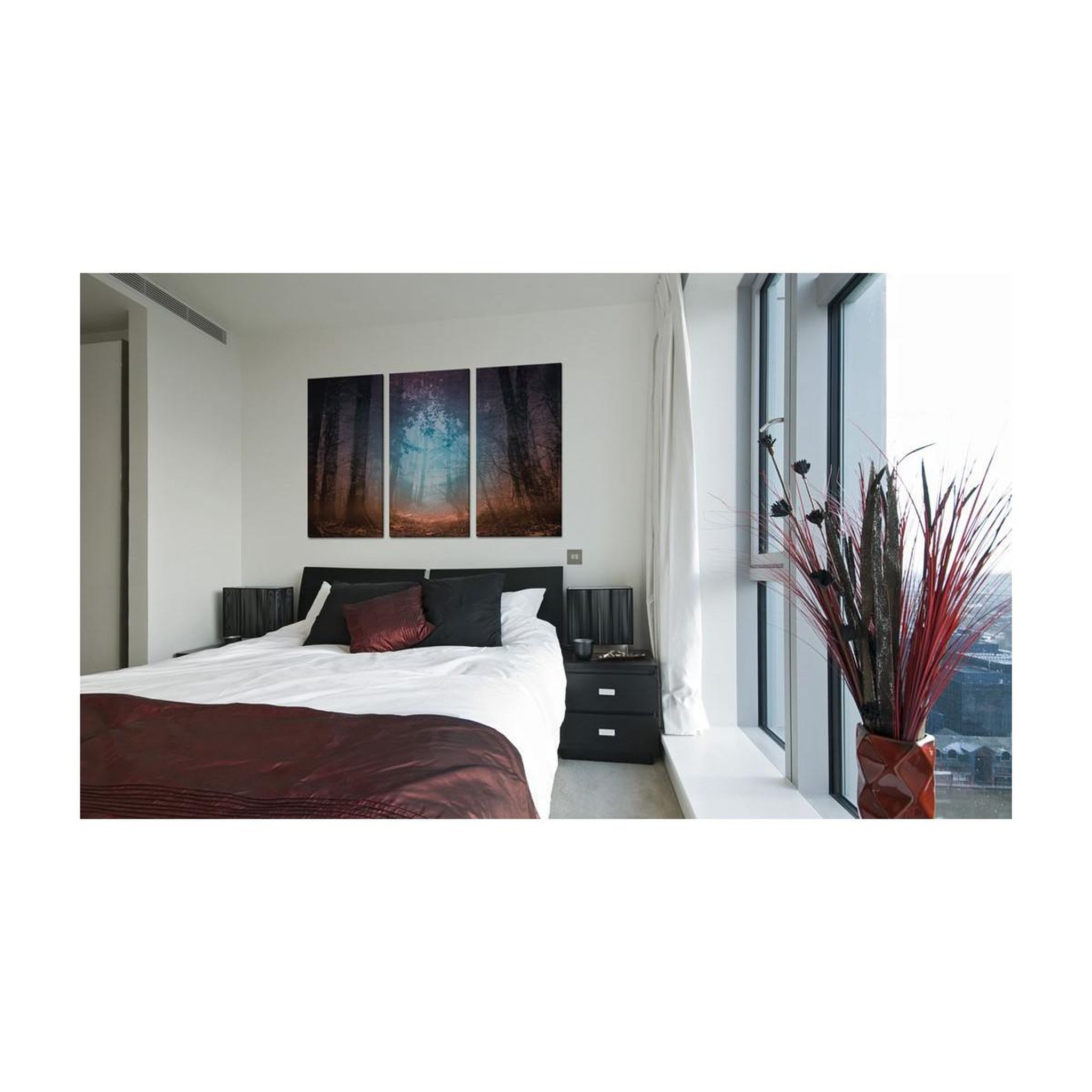 Voir la diapositive 2 : Paris Prix Tableau imprimé 3 panneaux  edge of the forest