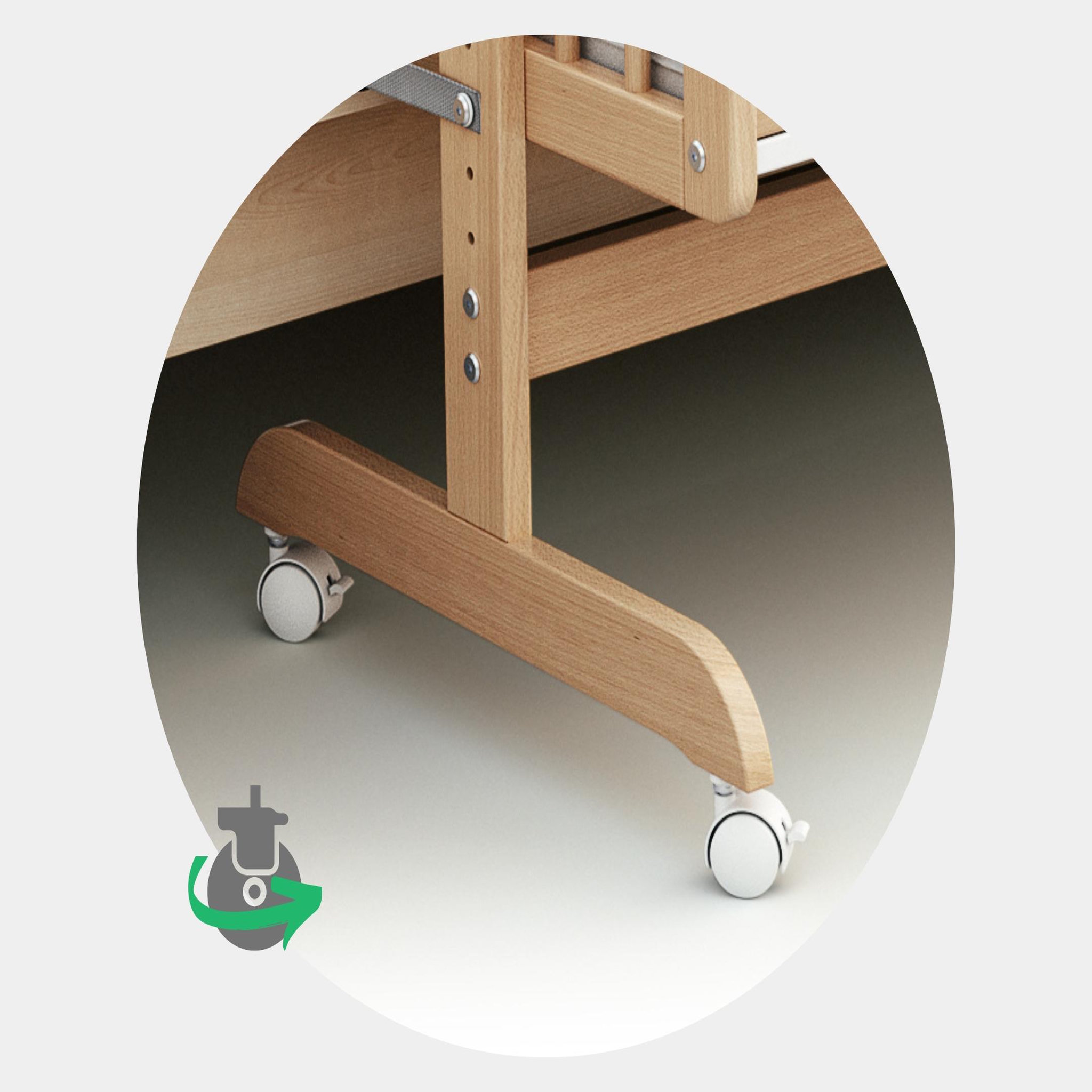 Voir la diapositive 6 : AT4 Berceau cododo évolutif ESSENTIEL en bois