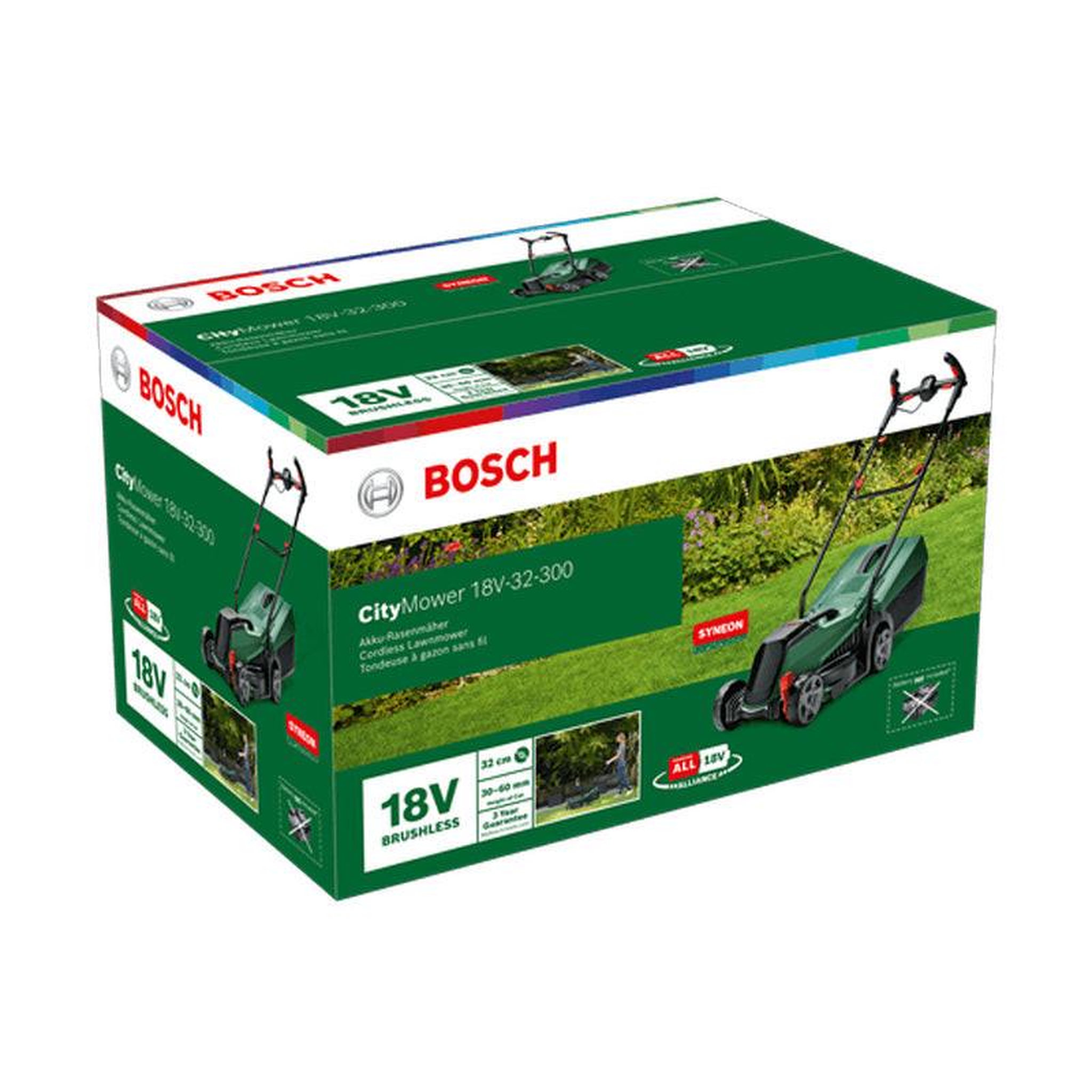 Voir la diapositive 4 : BOSCH Tondeuse sans fil BOSCH CityMower 18-V32 sans batterie