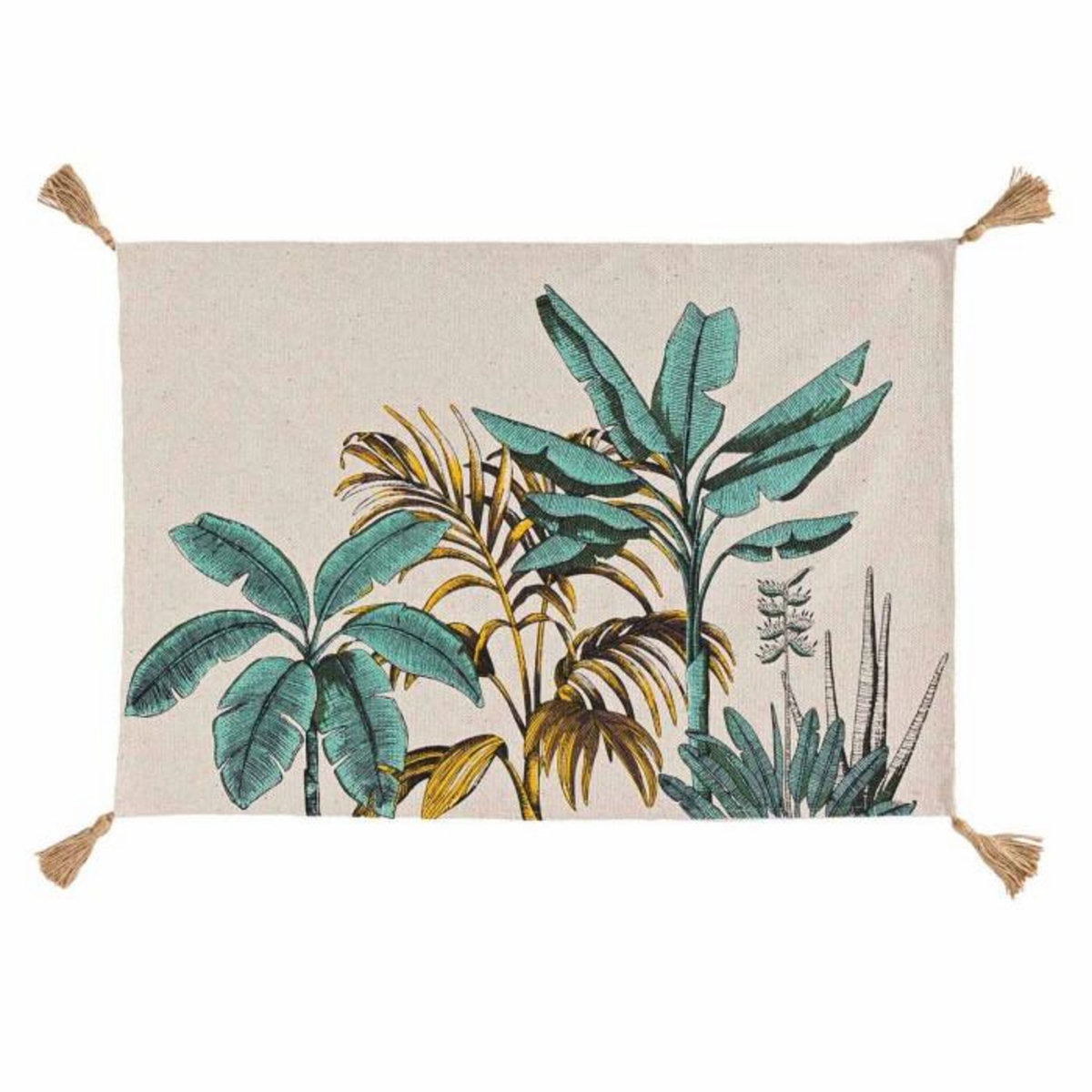 Paris Prix Tapis Déco à Pompons  Balinesia  60x90cm Naturel