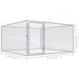 Voir la diapositive 6 : VIDAXL Chenil exterieur pour chiens Acier galvanise 2x2x1 m