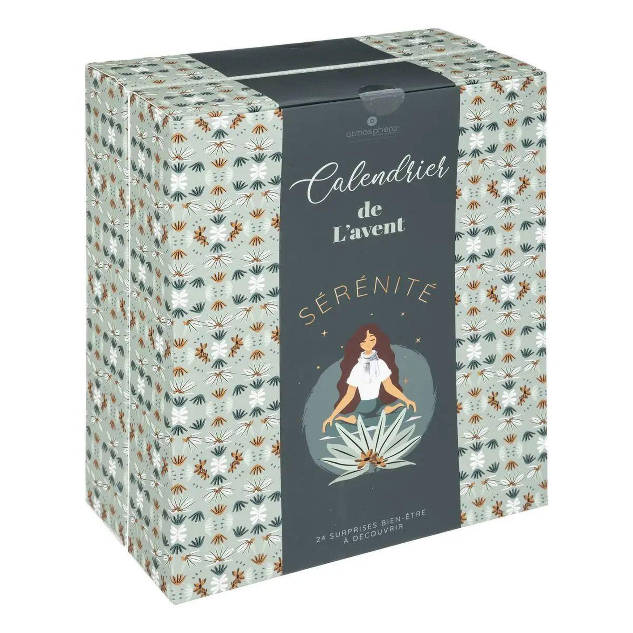 Voir la diapositive 1 : ATMOSPHERA Calendrier de l'avent 24 surprises  spa  35cm vert