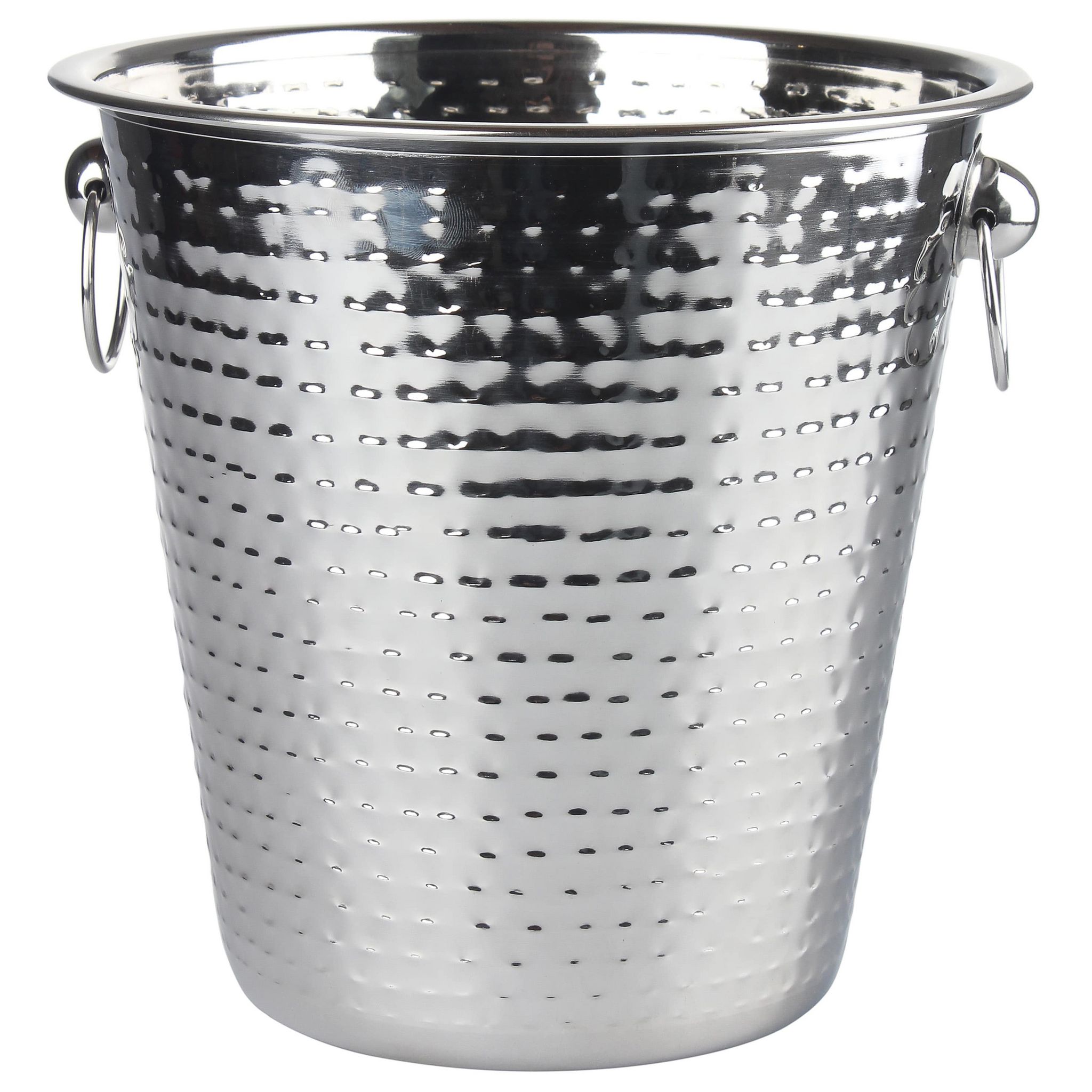 Seau à Vin Martelé García De Pou 10,8 X 17,8 Cm - Cuivre Et Inox, Décoration élégante Pour Table Ou Bar