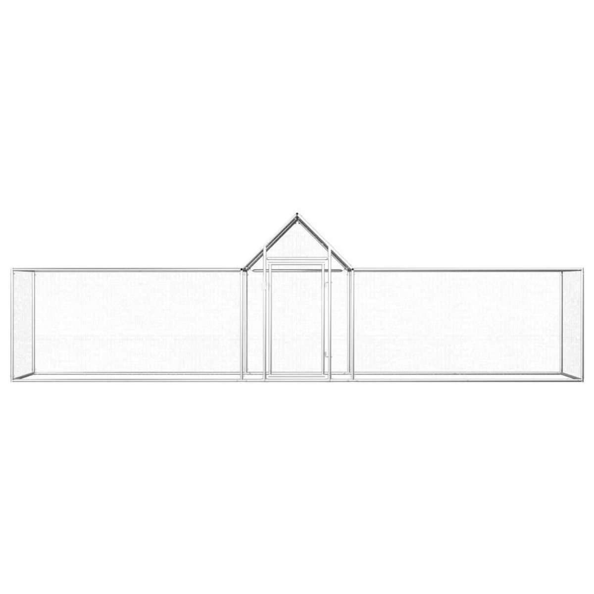 VIDAXL Poulailler 5 x 1 x 1,5 m Acier galvanise