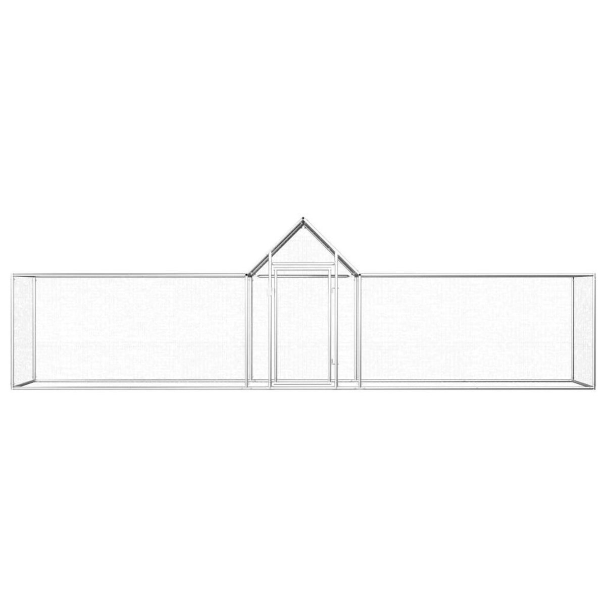 VIDAXL Poulailler 5 x 1 x 1,5 m Acier galvanise