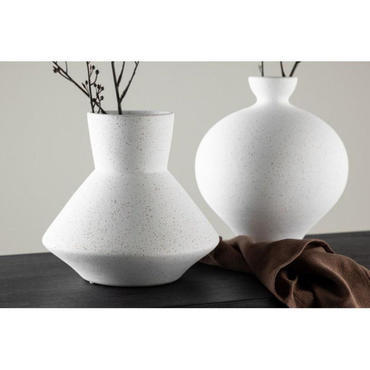 Paris Prix Vase Design  Rellis  22cm Blanc