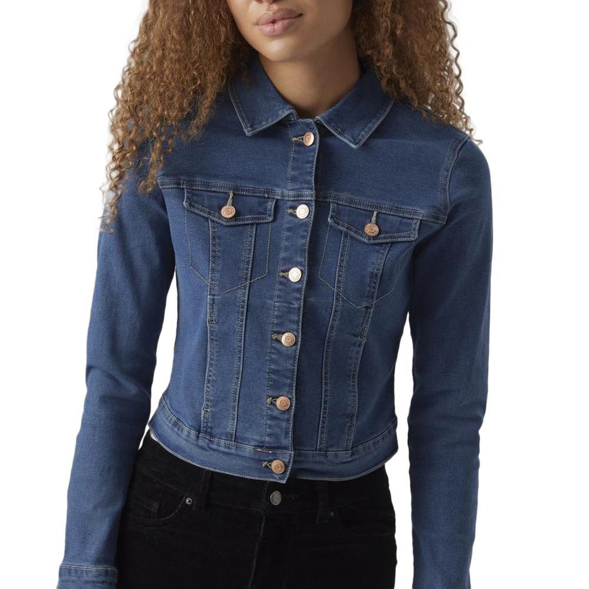 Voir la diapositive 1 : Vero Moda Veste en Jean Bleu Femme Vero Moda Luna
