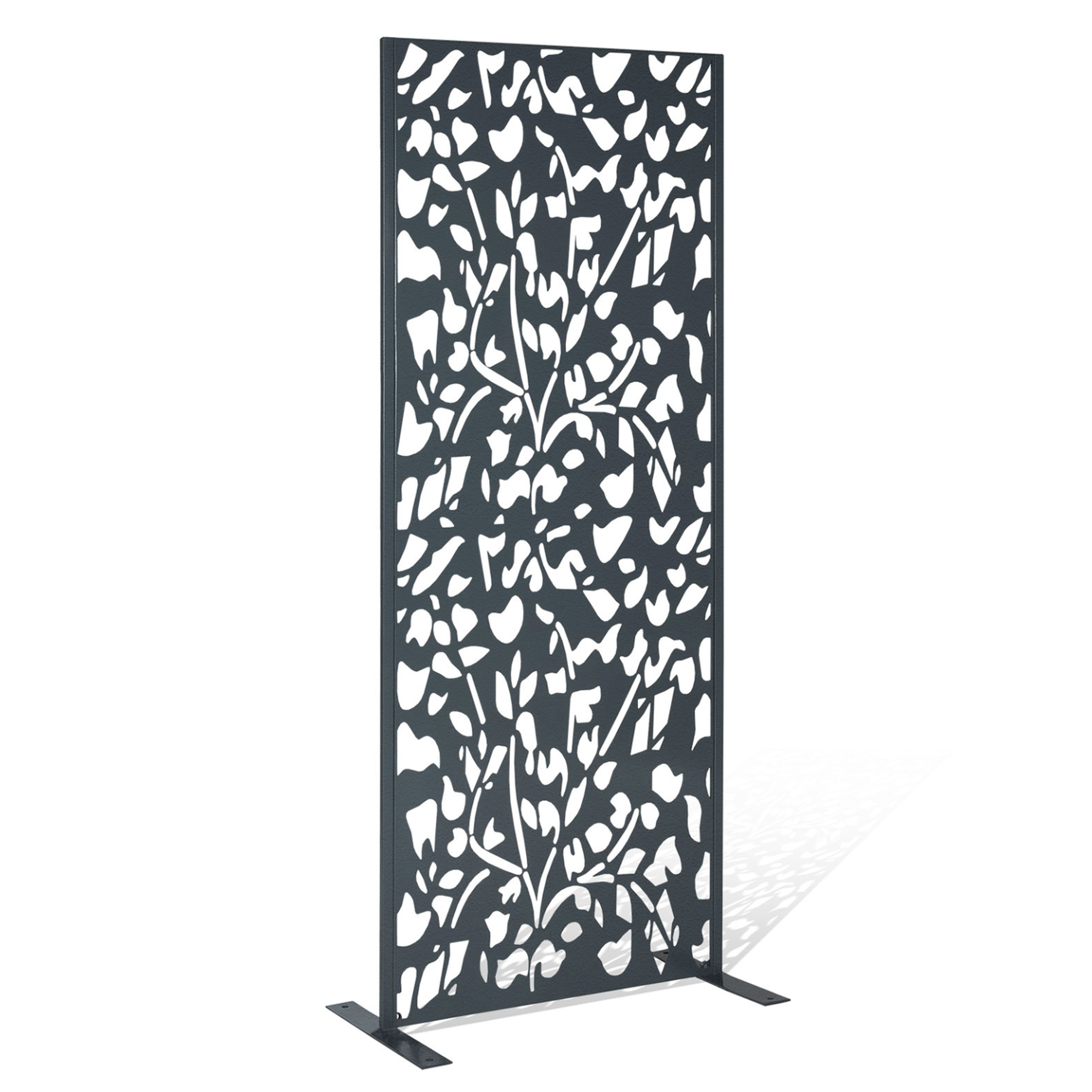 ID MARKET Panneau décoratif universel 150 x 50 cm flower gris
