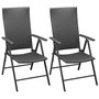 Voir la diapositive 1 : VIDAXL Chaises empilables de jardin lot de 2 Resine tressee Noir