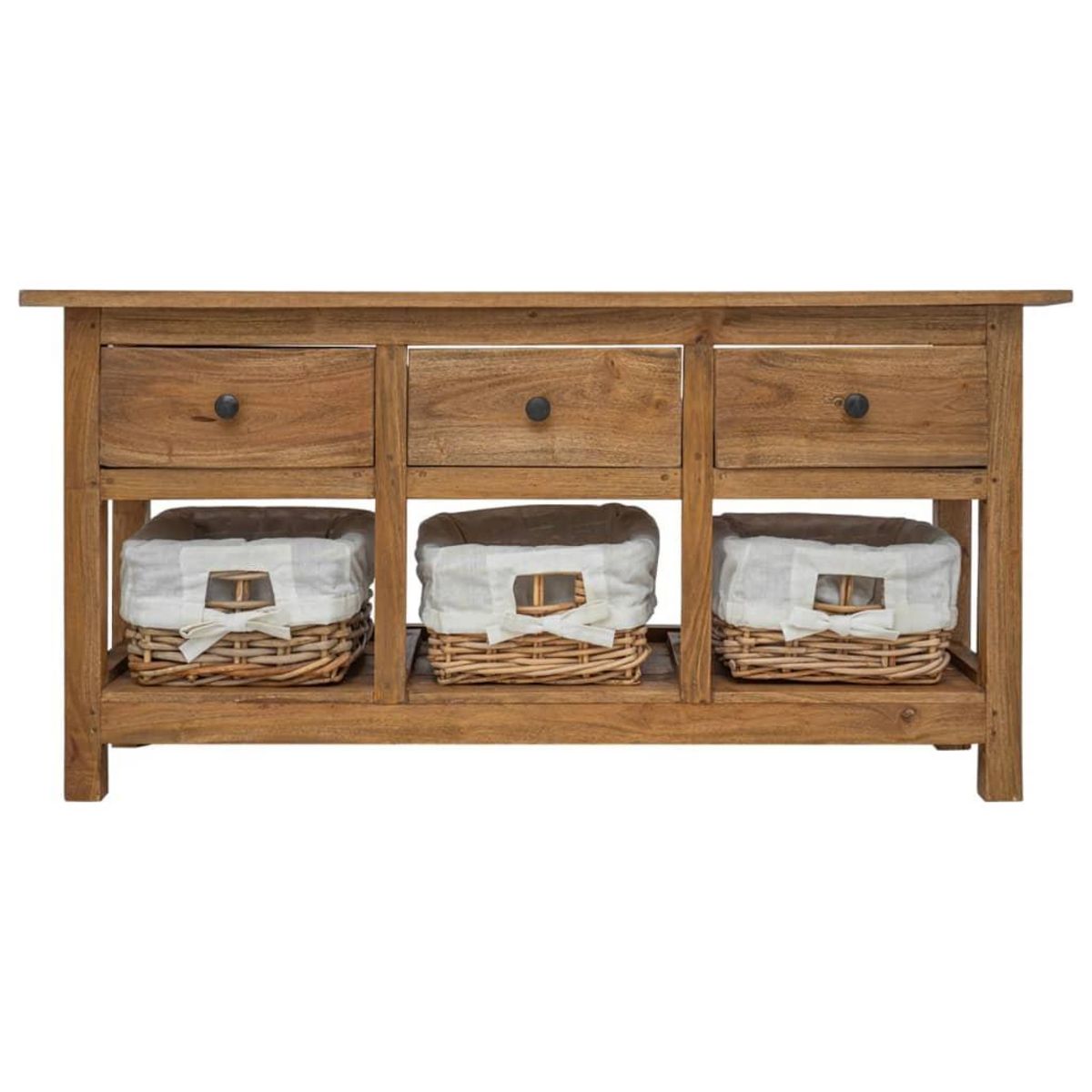 VIDAXL Buffet bois d'acajou massif 100x30x50 cm