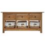 Voir la diapositive 3 : VIDAXL Buffet bois d'acajou massif 100x30x50 cm