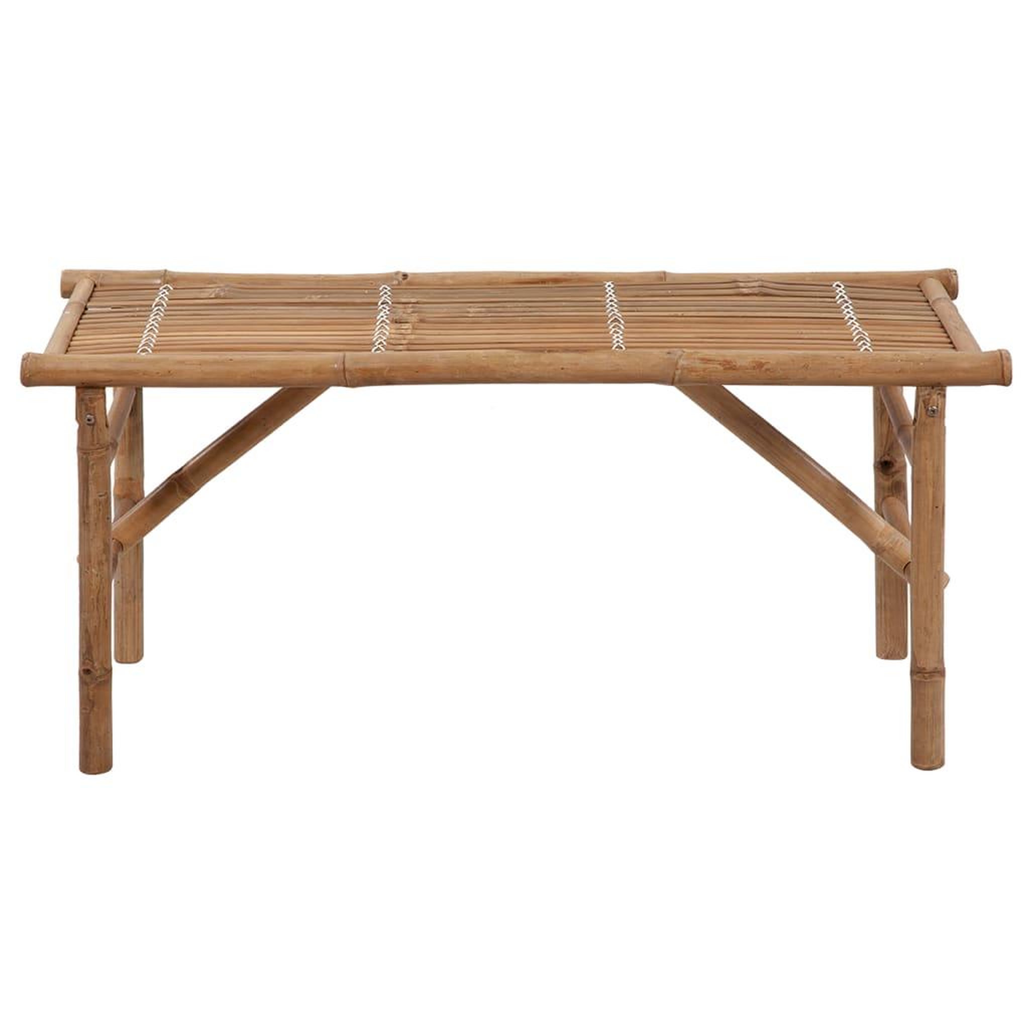 Voir la diapositive 3 : VIDAXL Banc de jardin pliable avec coussin 118 cm Bambou