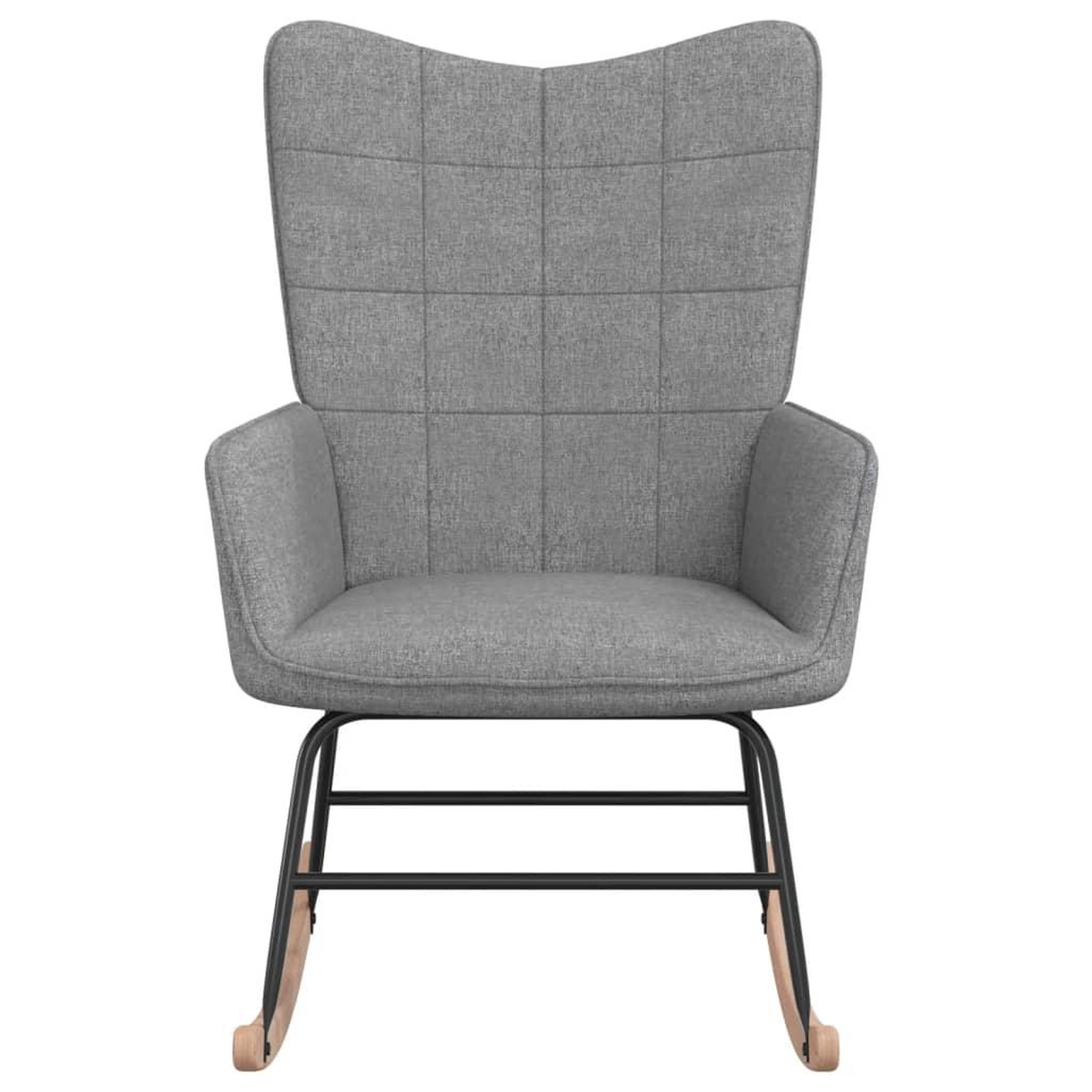 Voir la diapositive 2 : VIDAXL Chaise a bascule Gris clair Tissu
