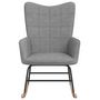 Voir la diapositive 2 : VIDAXL Chaise a bascule Gris clair Tissu
