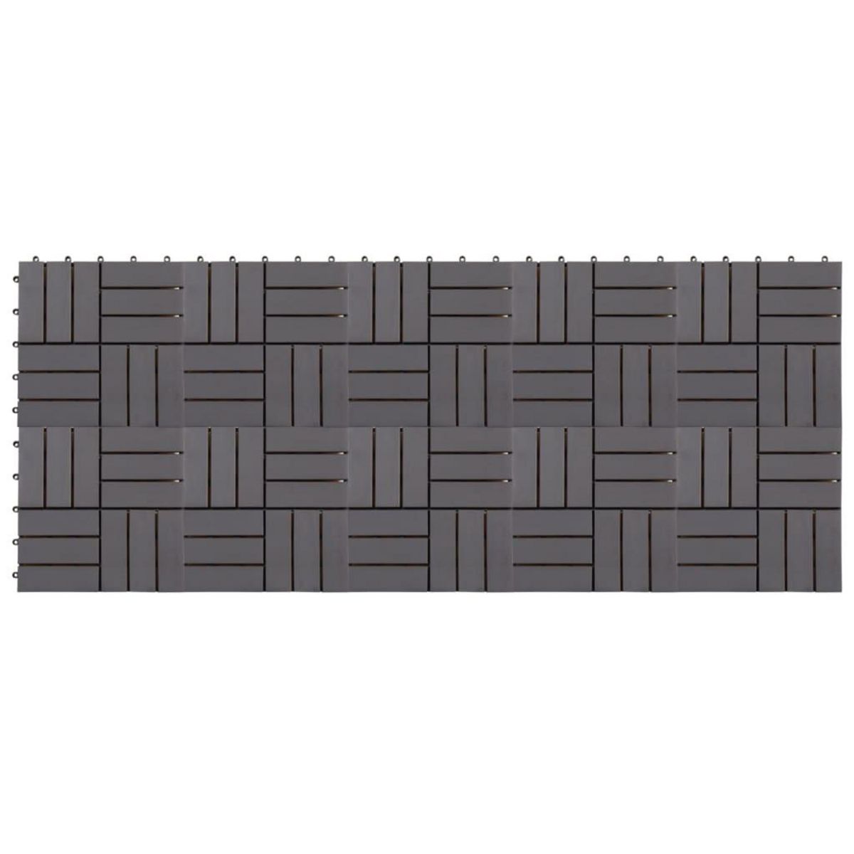 VIDAXL Carreaux de terrasse 10pcs Delavage gris 30x30 cm Acacia solide