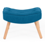 Voir la diapositive 5 : ID MARKET Fauteuil scandinave IVAR avec repose pieds bleu canard