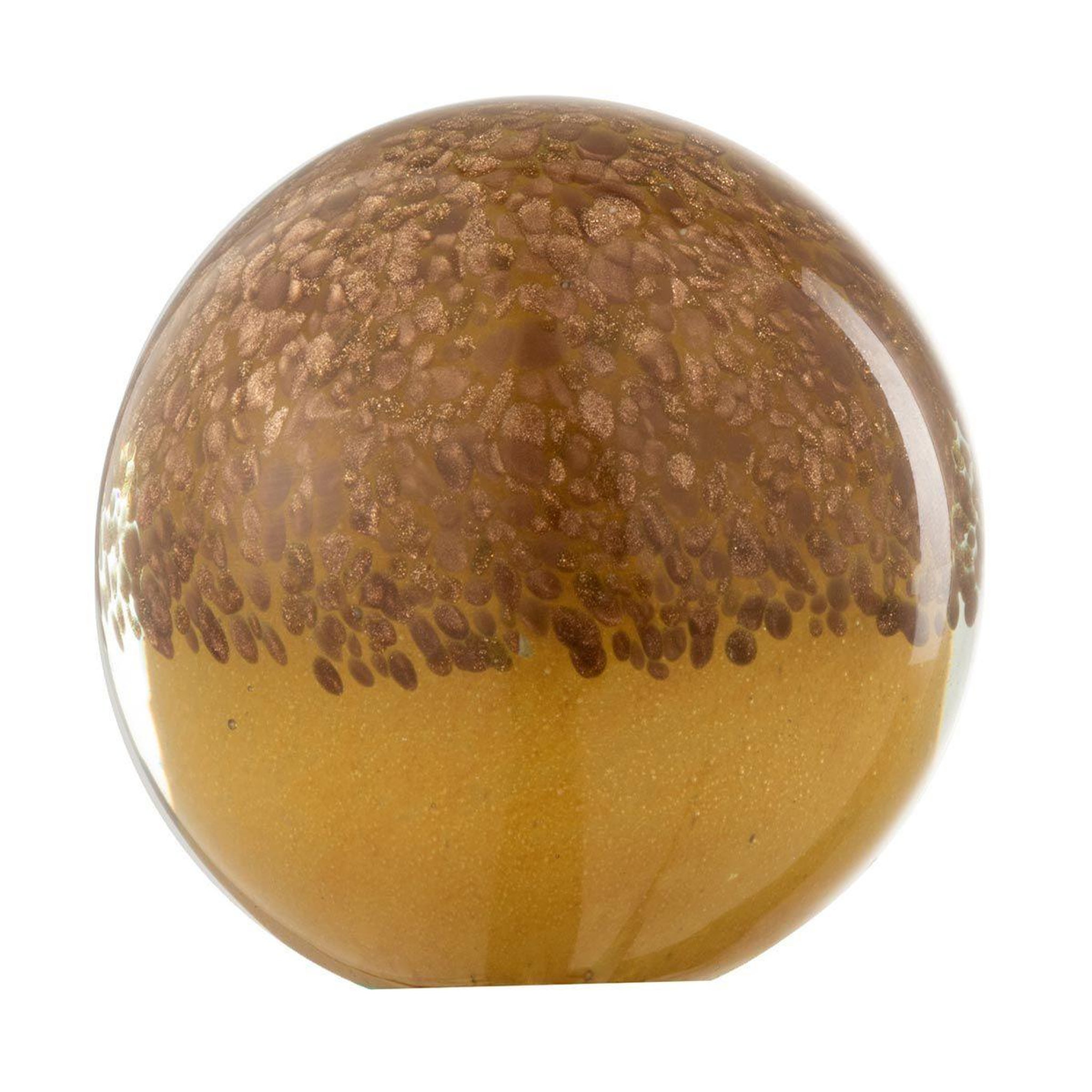 J-LINE Presse-papier en verre  couches  10cm marron