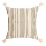 Paris Prix Coussin Déco à Pompons  Solando  45x45cm Naturel