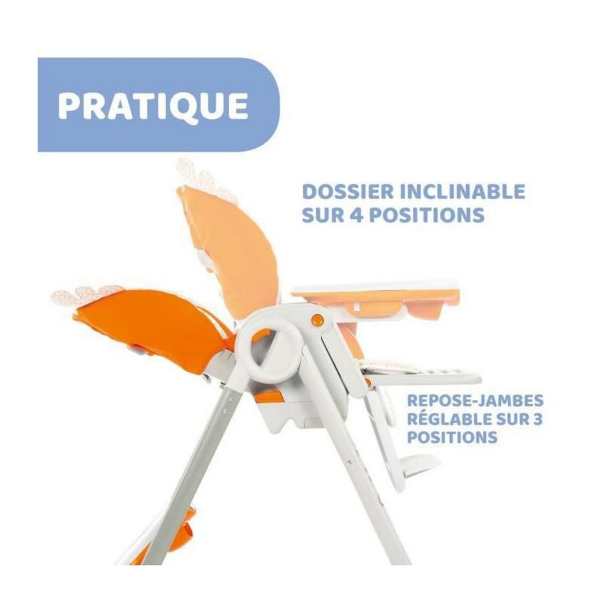 CHICCO CHICCO Chaise Haute Polly 2 Start - 4 Roues fancy chicken