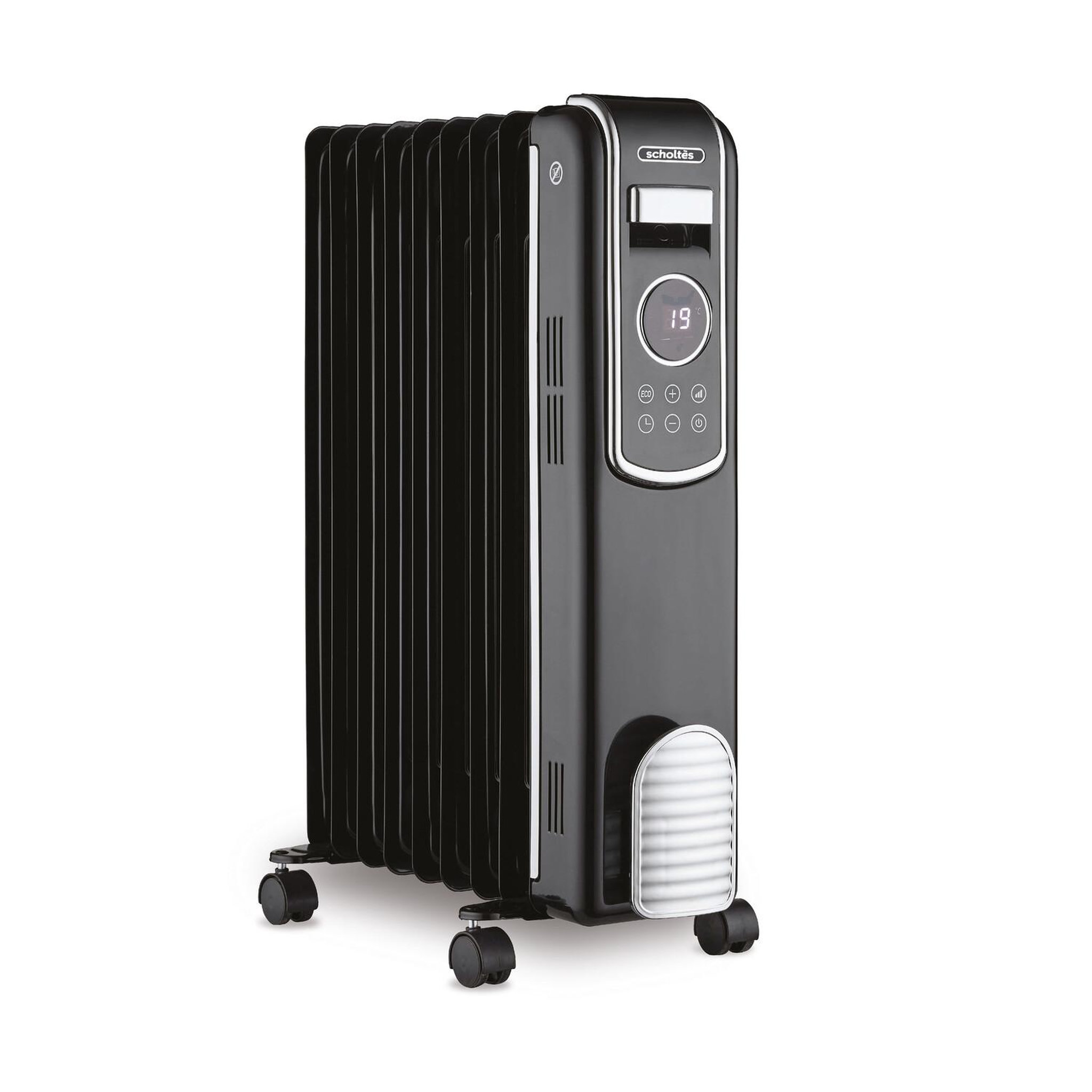 Voir la diapositive 2 : Scholtes Radiateur bain huile 2000w noir - SCHV909N