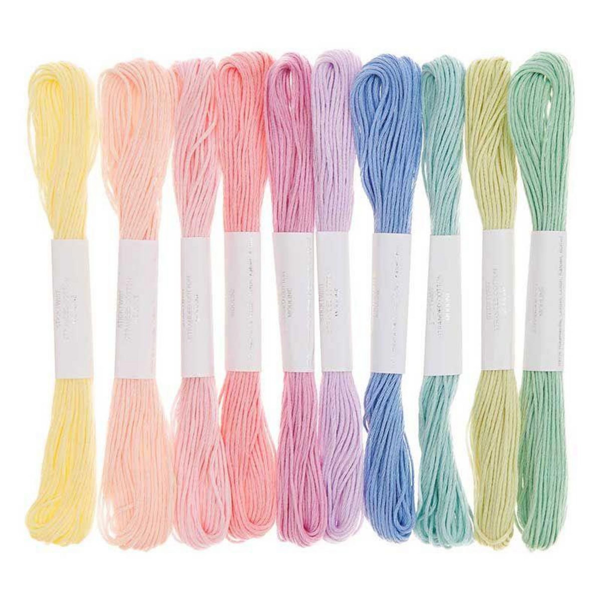 RICO DESIGN 10 fils à broder en coton - Crème glacée