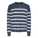 Pieces Pull /Blanc Femme Pieces Klaras. Coloris disponibles : Bleu