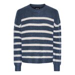 Pieces Pull /Blanc Femme Pieces Klaras. Coloris disponibles : Bleu