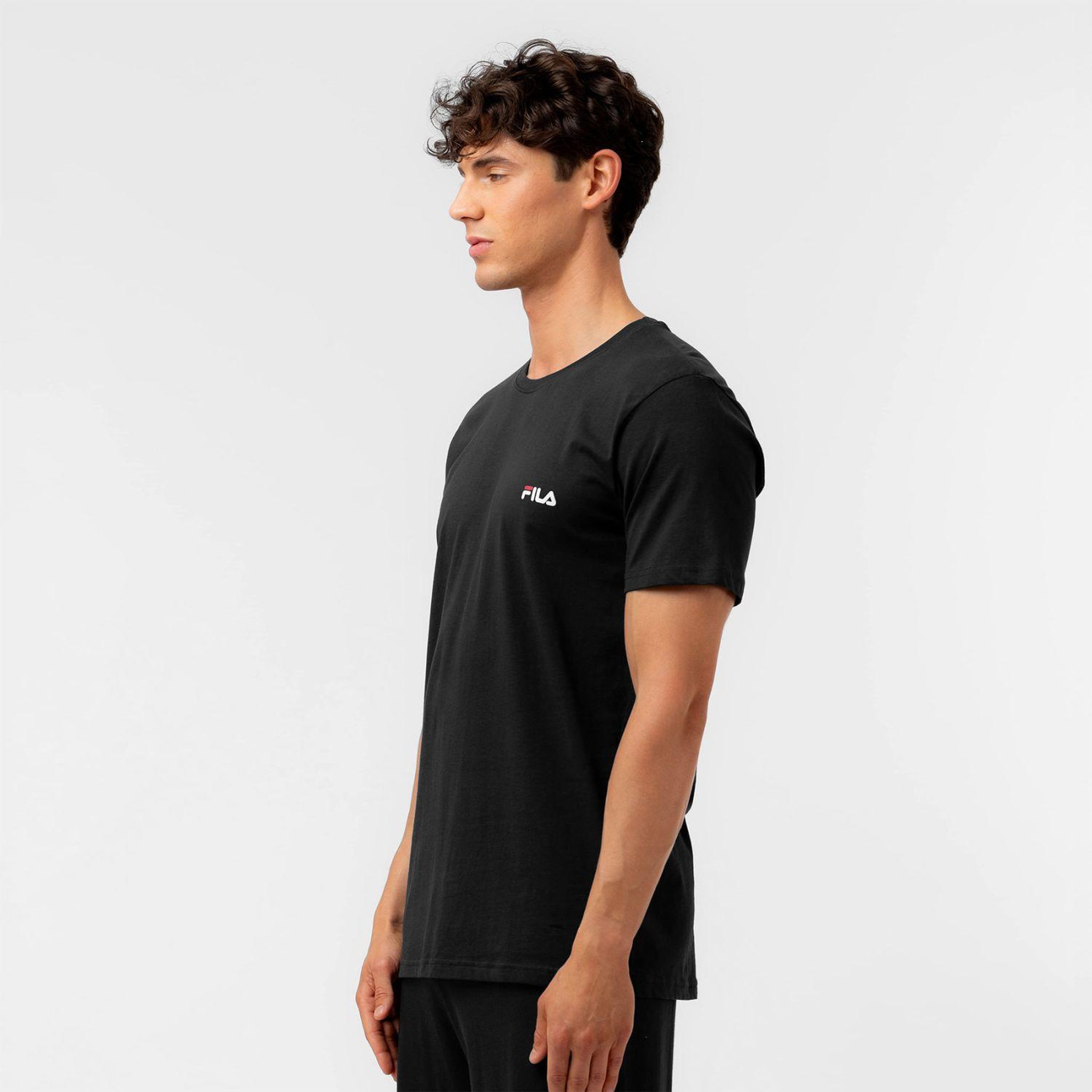 Voir la diapositive 4 : FILA T-shirt homme uni 100% coton Fila
