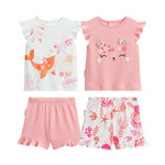 Petit Béguin Lot de 2 pyjamas short enfant 2 pièces Bahamas. Coloris disponibles : Rose