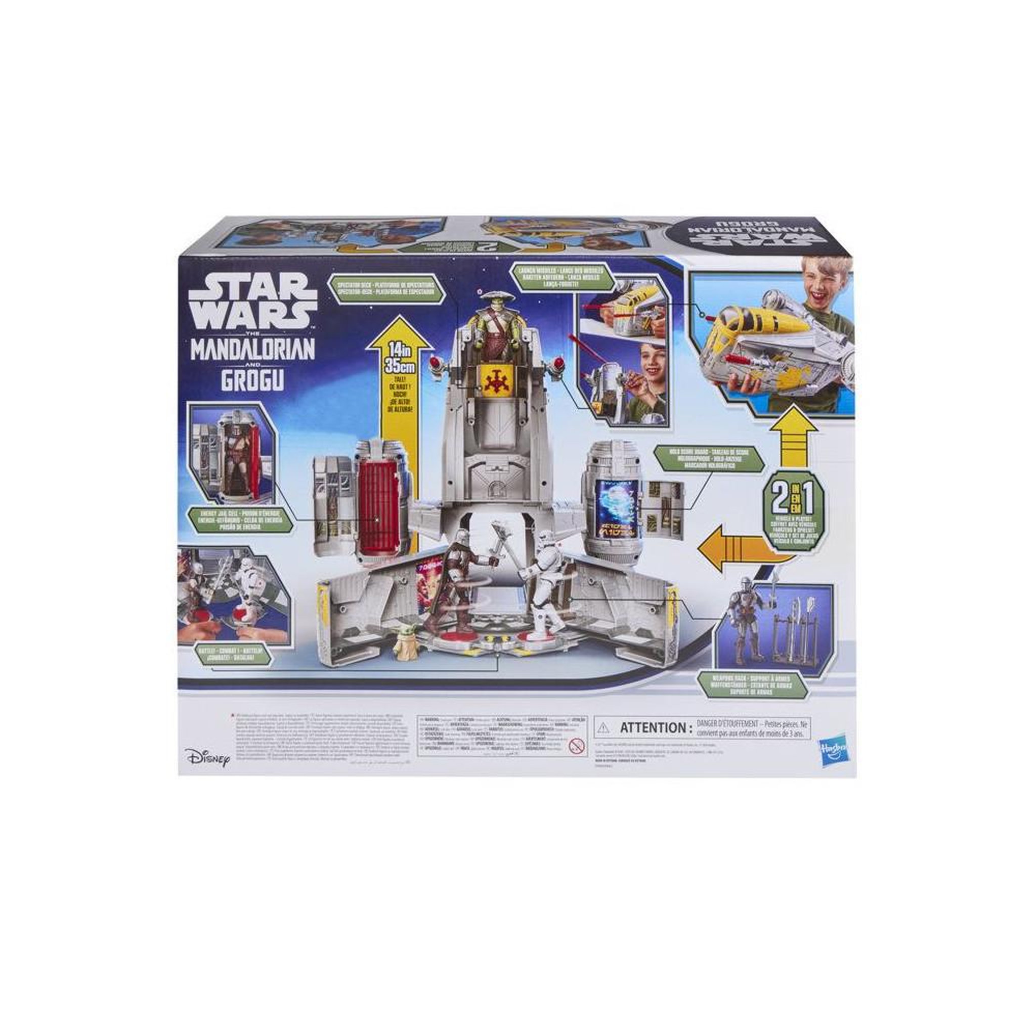 Voir la diapositive 5 : HASBRO Figurines et véhicule star wars mandalorian razor crest actionverse 2-en-1, 35 cm