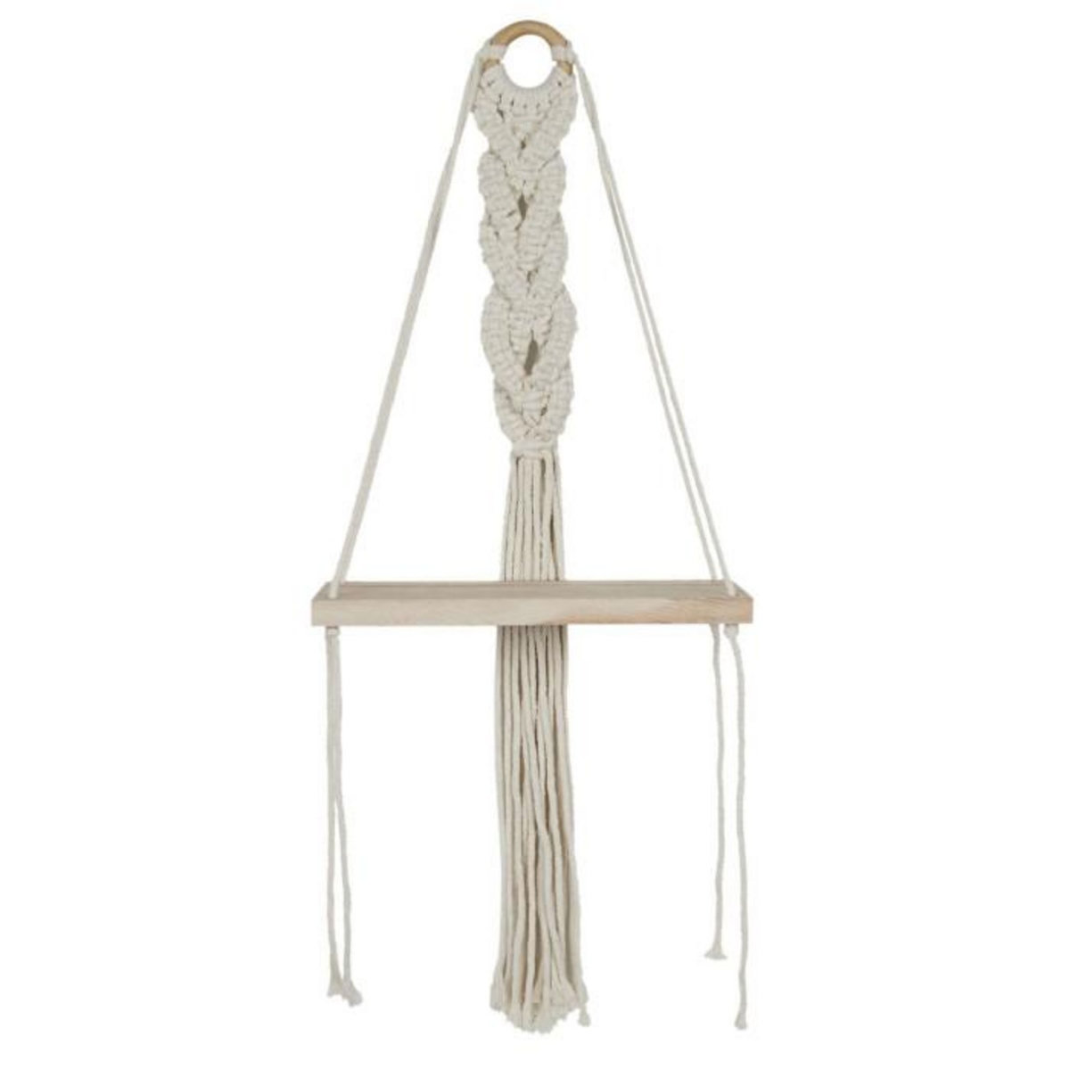 Paris Prix Étagère Murale Déco  Boho  62cm Beige