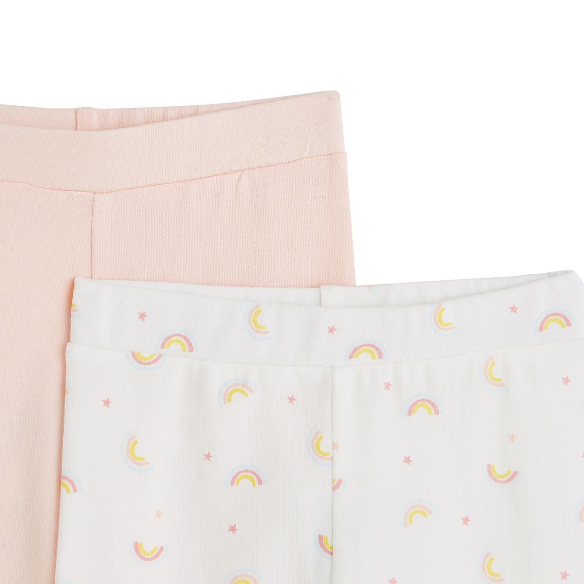 INEXTENSO Lot de 2 leggings de naissance bébé fille