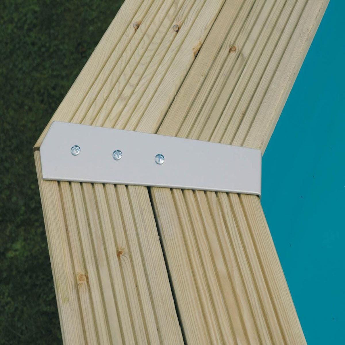 Ubbink Piscine bois Océa 5,10 x 1,20 m - Liner gris - Ubbink